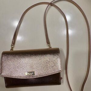 Kate Spade✨❤️🧡Elegant Metallic Rose Shoulder Bag